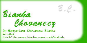 bianka chovanecz business card